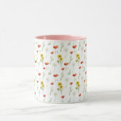 Waterverf Meadow Wild Floral Pattern Mok (Midden)