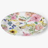 Waterverf Meadow Wild Floral Pattern Papieren Bordje (Gekanteld)