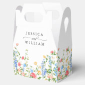 Waterverf Meadow Wildflower Bohemian Bruiloft Bedankdoosjes (Geopend)