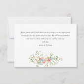 Waterverf Meadow Wildflower Bohemian Bruiloft Bedankkaart (Achterkant)