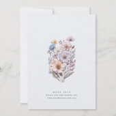 Waterverf Meadow Wildflower Bohemian Bruiloft Kaart (Achterkant)