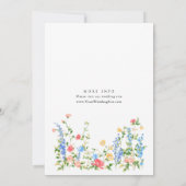 Waterverf Meadow Wildflower Bohemian Bruiloft Kaart (Achterkant)