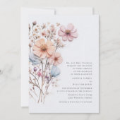 Waterverf Meadow Wildflower Bohemian Bruiloft Kaart (Voorkant)