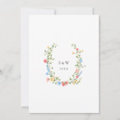 Waterverf Meadow Wildflower Bohemian Bruiloft Kaart (Achterkant)