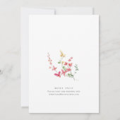 Waterverf Meadow Wildflower Bohemian Bruiloft Kaart (Achterkant)