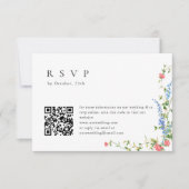 Waterverf Meadow Wildflower Bohemian Bruiloft RSVP (Voorkant)