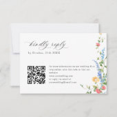 Waterverf Meadow Wildflower Bohemian Bruiloft RSVP (Voorkant)