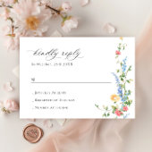 Waterverf Meadow Wildflower Bohemian Bruiloft RSVP