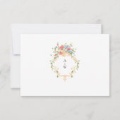 Waterverf Meadow Wildflower Bohemian Bruiloft RSVP Kaartje (Achterkant)