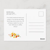 Waterverf Meadow Wildflower Boho Dank u Briefkaart (Achterkant)
