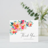 Waterverf Meadow Wildflower Boho Dank u Briefkaart (Staand voorkant)