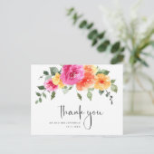 Waterverf Meadow Wildflower Boho Dank u Briefkaart (Staand voorkant)
