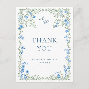 Waterverf Meadow Wildflower Boho Dank u Briefkaart