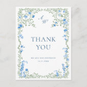 Waterverf Meadow Wildflower Boho Dank u Briefkaart (Voorkant)