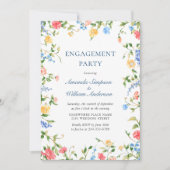 Waterverf Meadow Wildflower Boho ENGAGEMENT PARTY Kaart (Voorkant)