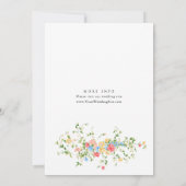 Waterverf Meadow Wildflower Boho ENGAGEMENT PARTY Kaart (Achterkant)