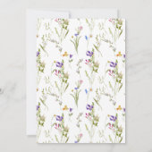 Waterverf Meadow Wildflower Boho Graduation Party Kaart (Achterkant)