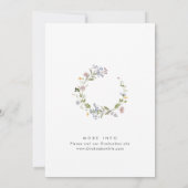 Waterverf Meadow Wildflower Boho Graduation Party Kaart (Achterkant)