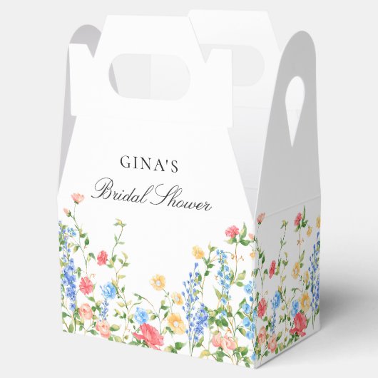 Waterverf Meadow Wildflower Boho Vrijgezellenfeest Bedankdoosjes (Geopend)