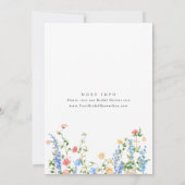 Waterverf Meadow Wildflower Boho Vrijgezellenfeest Kaart (Achterkant)