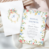 Waterverf Meadow Wildflower Boho Vrijgezellenfeest Kaart