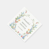 Waterverf Meadow Wildflower Boho Vrijgezellenfeest Servet (Hoek)