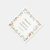 Waterverf Meadow Wildflower Boho Vrijgezellenfeest Servet (Hoek)