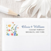 Waterverf Meadow Wildflower Boho Wedding Etiket (Insitu)