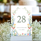 Waterverf Meadow Wildflower Boho Wedding Kaart