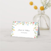 Waterverf Meadow Wildflower Boho Wedding Plaatskaartje (Achterkant)