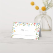 Waterverf Meadow Wildflower Boho Wedding Plaatskaartje (Voorkant)