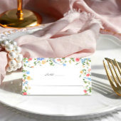 Waterverf Meadow Wildflower Boho Wedding Plaatskaartje