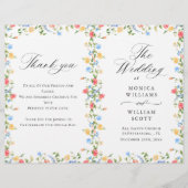 Waterverf Meadow Wildflower Boho Wedding Program (Voorkant)