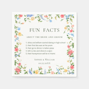 Waterverf Meadow Wildflower Boho Wedding Servet