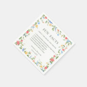 Waterverf Meadow Wildflower Boho Wedding Servet (Hoek)