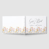 Waterverf Meadow Wildflower bruiloft Gastenboek