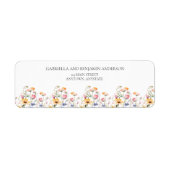 Waterverf Meadow Wildflower Classic Bruiloft Etiket (Voorkant)