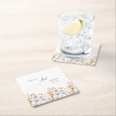 Waterverf Meadow Wildflower Classic Bruiloft Kartonnen Onderzetters (Insitu)