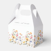 Waterverf Meadow Wildflower Dank u bruiloft Bedankdoosjes (Achterkant)