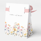 Waterverf Meadow Wildflower Dank u bruiloft Bedankdoosjes (Achterkant)