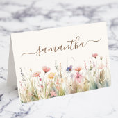 Waterverf Meadow Wildflower Individuele Plaats Kaa Kaart