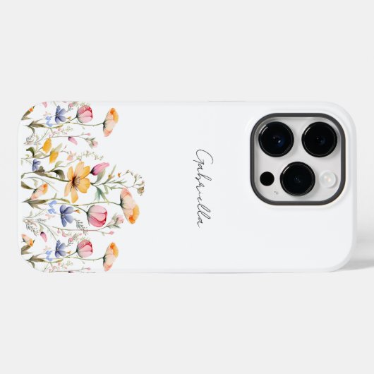 Waterverf Meadow Wildflower Moederdag Case-Mate iPhone Case (Achterkant (horizontaal))