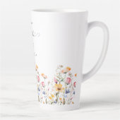 Waterverf Meadow Wildflower Moederdag Latte Mok (Rechts)