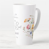 Waterverf Meadow Wildflower Moederdag Latte Mok (Rechterhoek)