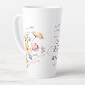 Waterverf Meadow Wildflower Moederdag Latte Mok (Linkerhoek)