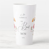 Waterverf Meadow Wildflower Moederdag Latte Mok (Voorkant)