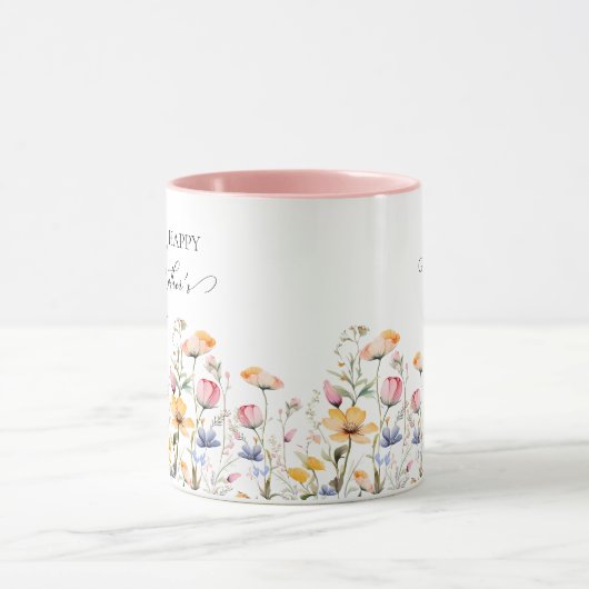 Waterverf Meadow Wildflower Moederdag Mok (Midden)
