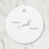 Waterverf Meadow Wildflower Monogram Bruiloft Bedankjes Labels (Achterkant)