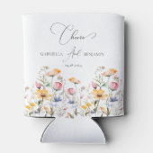 Waterverf Meadow Wildflower proost bruiloft Blikjeskoeler (Achterkant)