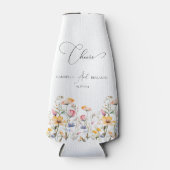 Waterverf Meadow Wildflower proost bruiloft Flesjeskoeler (Voorkant)